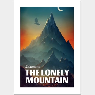 Discover The Lonely Mountain - Travel Poster - Fantasy Funny Posters and Art